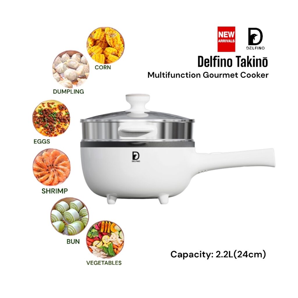 Delfino Takinō Minichef Multifunctional Electric Cooker NonStick Dual